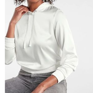 Silky Banded Waist Hooded Sweatshirt new with tags from Express.